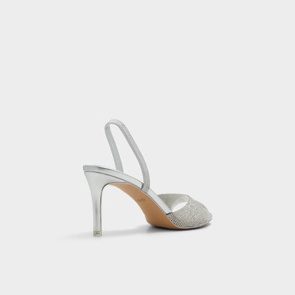 Aldo Aitana in Silver - Strappy heeled sandal, Stiletto heel