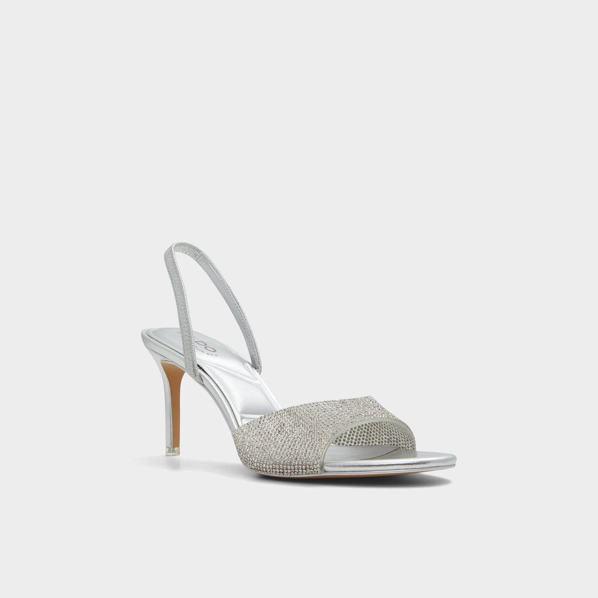 Aldo Aitana in Silver - Strappy heeled sandal, Stiletto heel