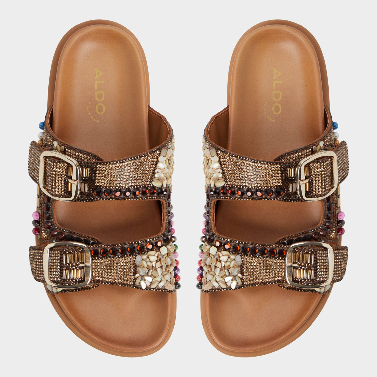 Aldo Bohochic Open Brown Women's Footbed sandals - Footbed sandal