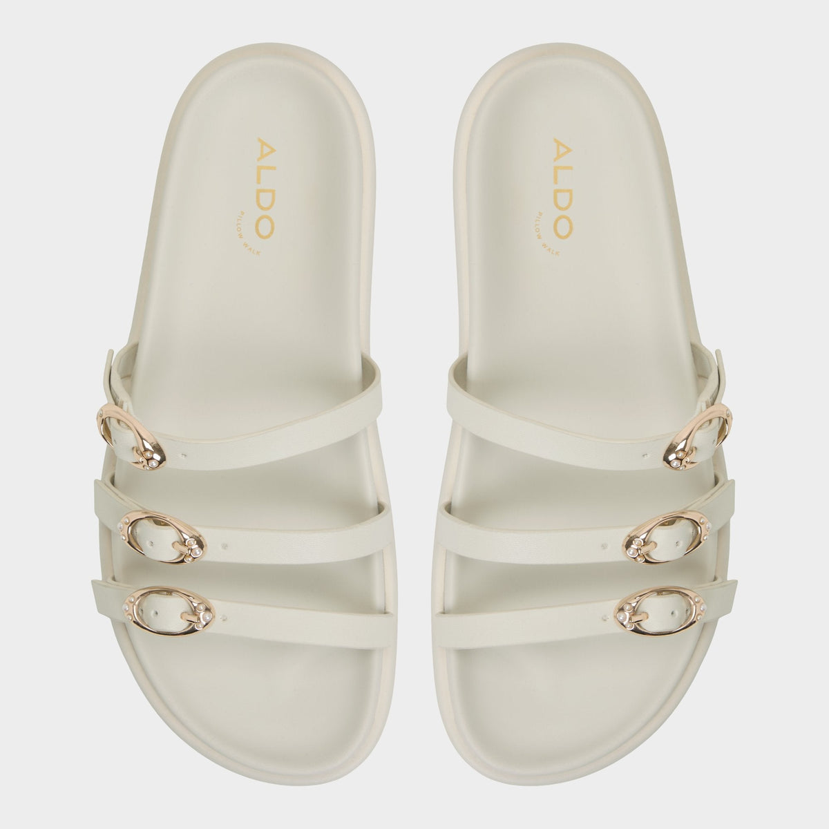 Aldo Zephyra White Women's Footbed sandals - Footbed sandal, Footbed sandal