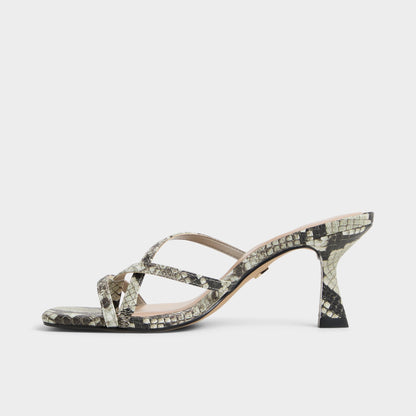Aldo Calypsa White/Black Women's Animal Prints - Strappy heeled sandal