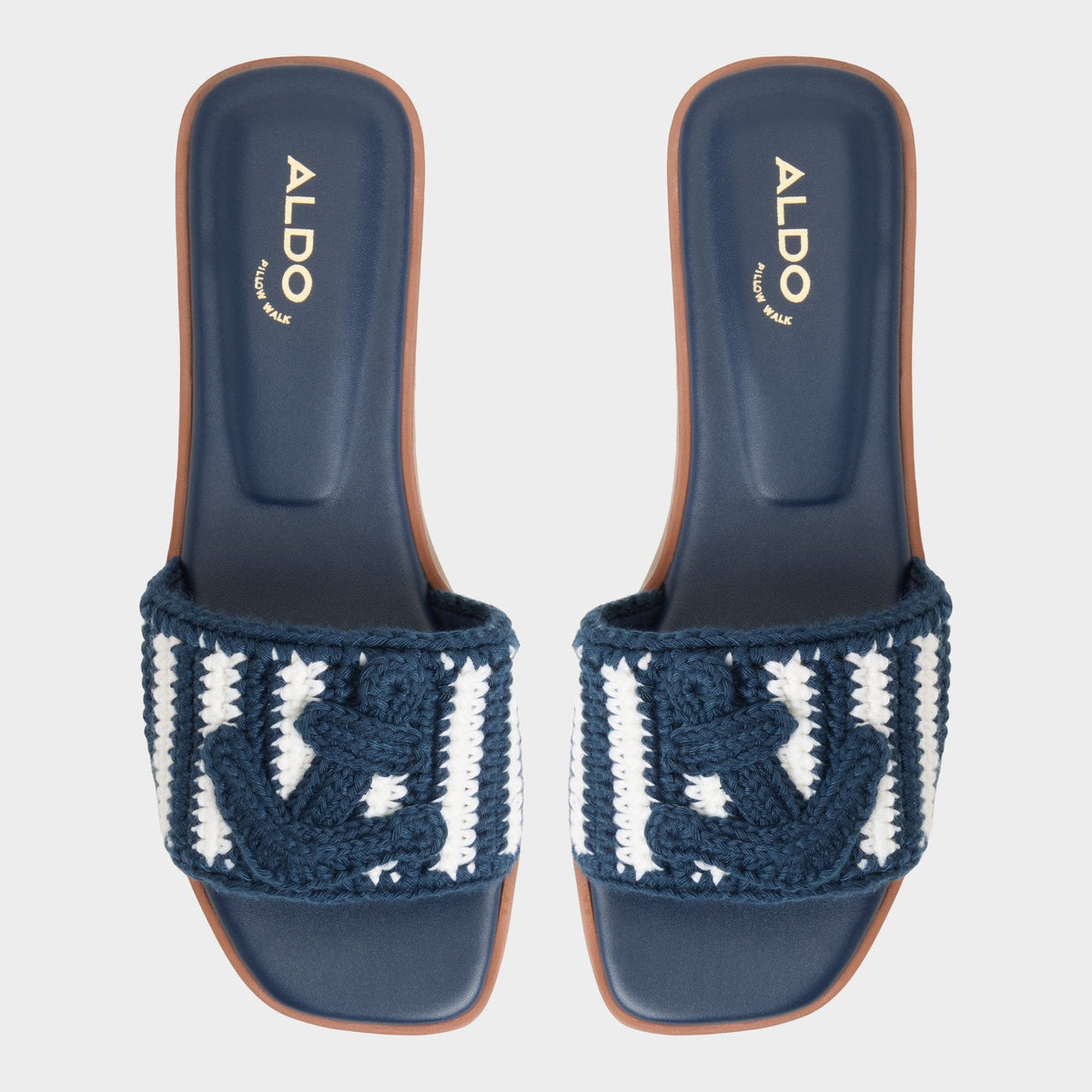Aldo Sabbia Blue Combo Women's Flats - Slide sandal