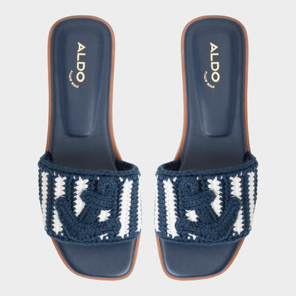 Aldo Sabbia Blue Combo Women's Flats - Slide sandal