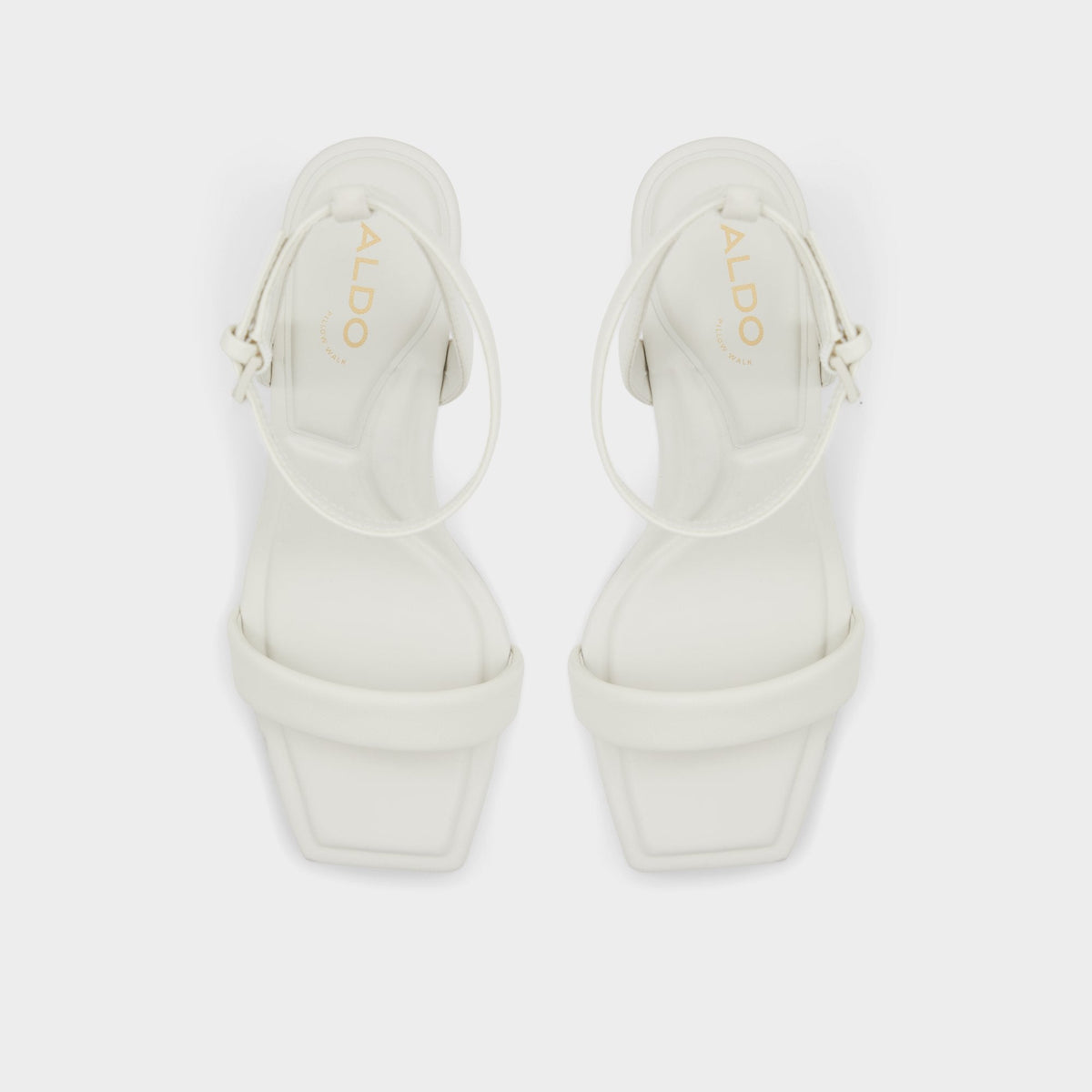 Aldo Aurorai White/Bone Women's Strappy sandals - Strappy heeled sandal, Block heel