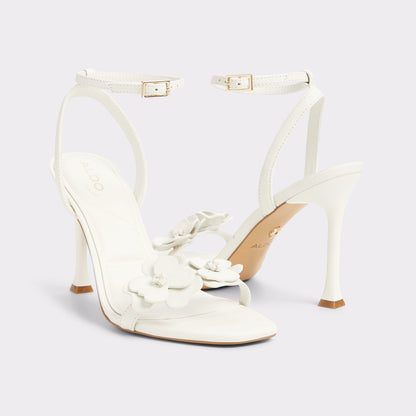Aldo Daisylily White/Bone Women's Heeled sandals - Strappy heeled sandal, Stiletto heel
