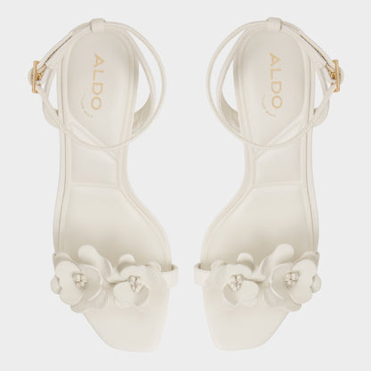 Aldo Daisylily White/Bone Women's Heeled sandals - Strappy heeled sandal, Stiletto heel
