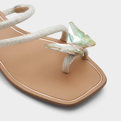 Aldo Garberia Silver Women's Flats - Flip flop