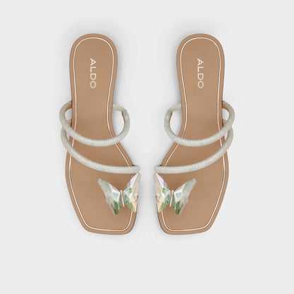 Aldo Garberia Silver Women's Flats - Flip flop