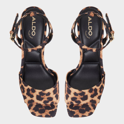 Aldo Chicgleam Brown Multi Women's Strappy sandals - Strappy heeled sandal, Platform
