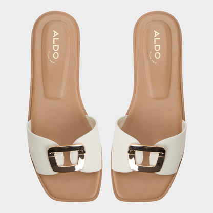 Aldo Tidella White Women's Flats - Slide sandal