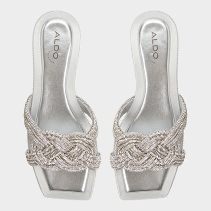 Aldo Karlina Silver Women's Iridescent metallics - Slide sandal