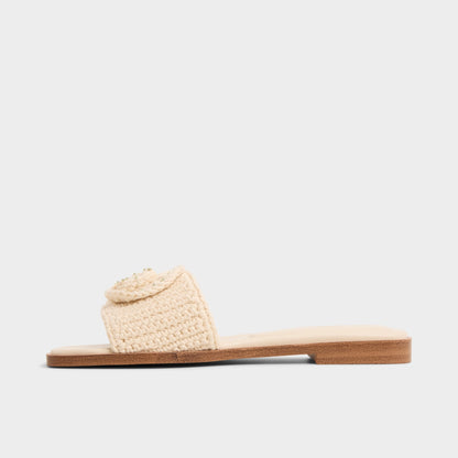 Aldo Sabbia Light Beige Women's Flats - Slide sandal