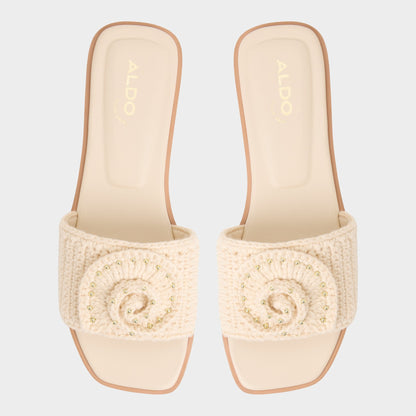 Aldo Sabbia Light Beige Women's Flats - Slide sandal