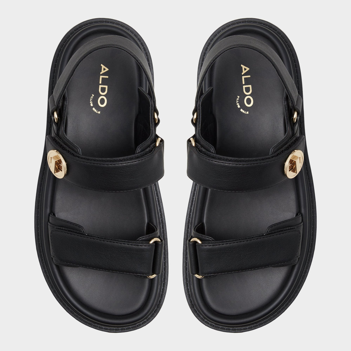 Aldo Linette Black Women's Footbed sandals - Footbed sandal, Footbed sandal