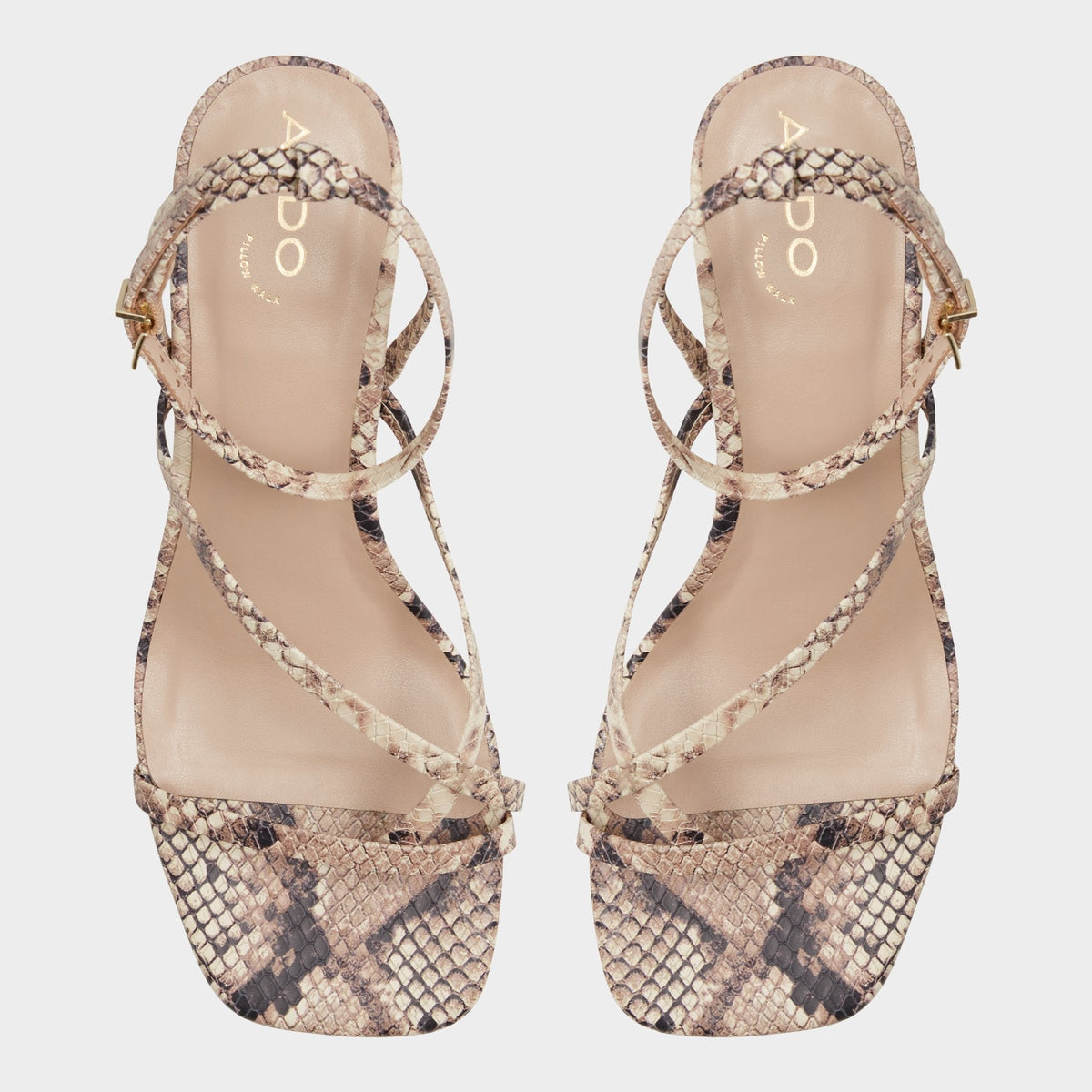 Aldo Adrauder in Brown Overflow 13801090 - Strappy block heeled sandal, Block heel