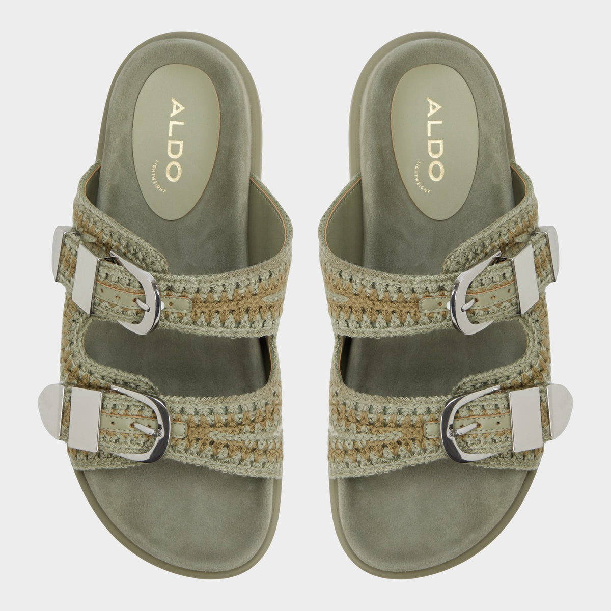 Aldo Bohodream Khaki Women's Footbed sandals - Footbed sandal
