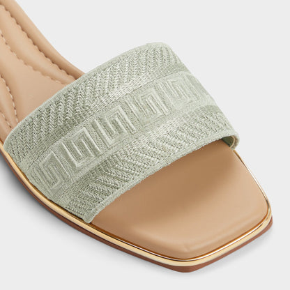 Aldo Oceania-xt Other Green Women's Flats - Slide sandal
