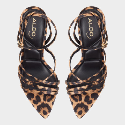 Aldo Solania Brown Multi Women's Strappy sandals - Strappy heeled sandal, Stiletto heel