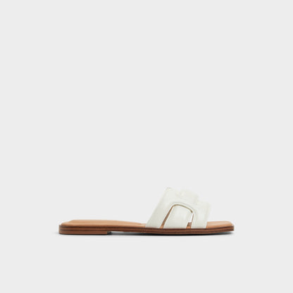 Aldo Eleny White Women's Flats - Slide sandal
