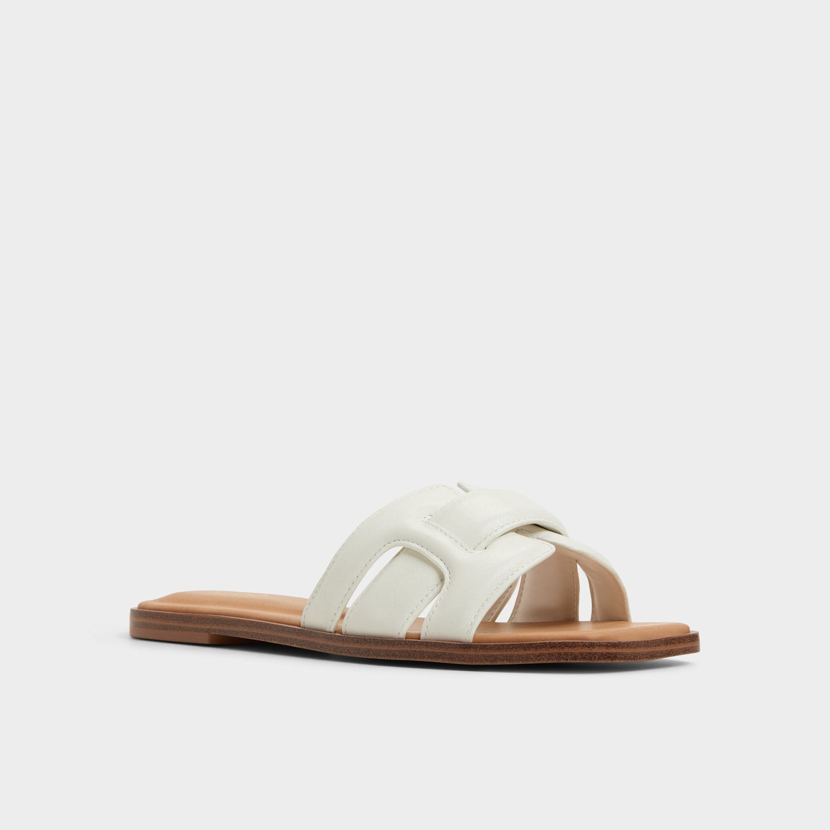 Aldo Eleny White Women's Flats - Slide sandal