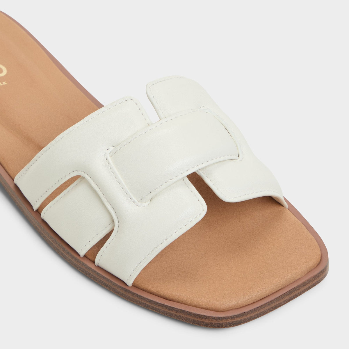Aldo Eleny White Women's Flats - Slide sandal