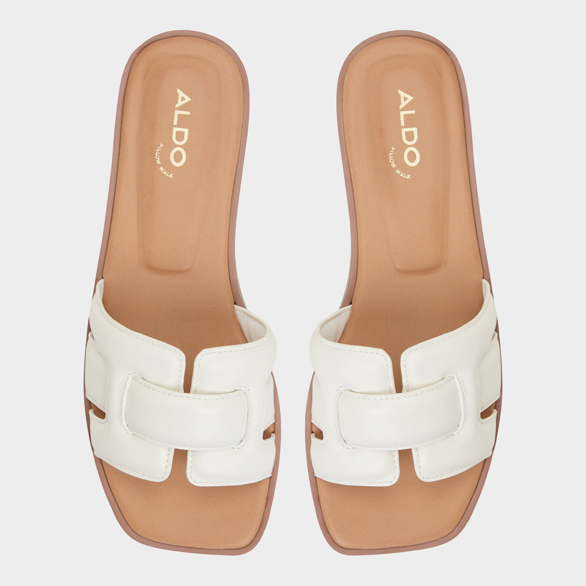 Aldo Eleny White Women's Flats - Slide sandal