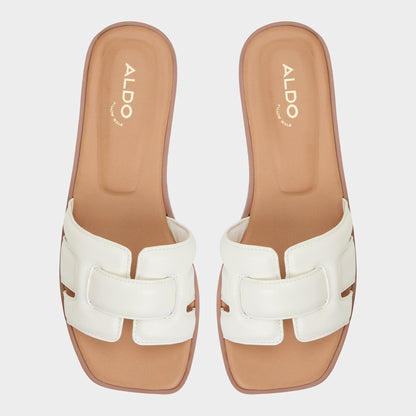 Aldo Eleny White Women's Flats - Slide sandal