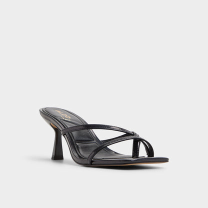 Aldo Calypsa Black Women's Animal Prints - Strappy heeled sandal, Block heel