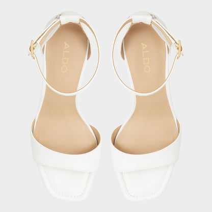 Aldo Enaegyn White Multi Women's Strappy sandals - Strappy heeled sandal, Block heel
