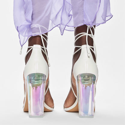 Aldo Onardonia in Open Natural - Strappy sandal, Block heel