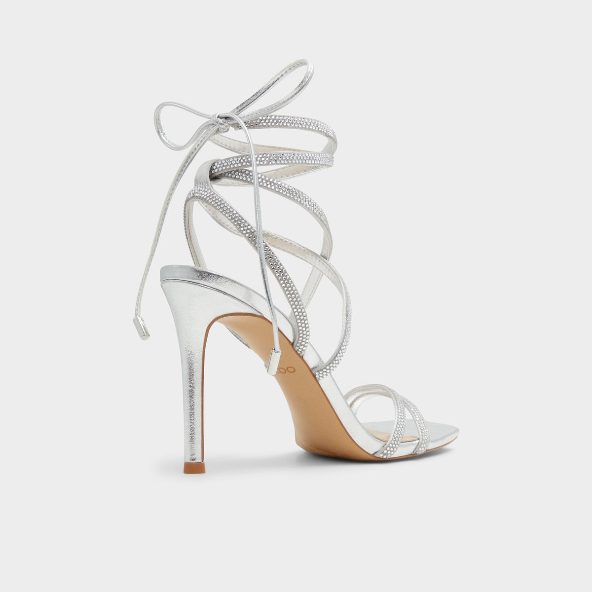 Aldo Phaedra in Silver - Strappy stiletto sandal