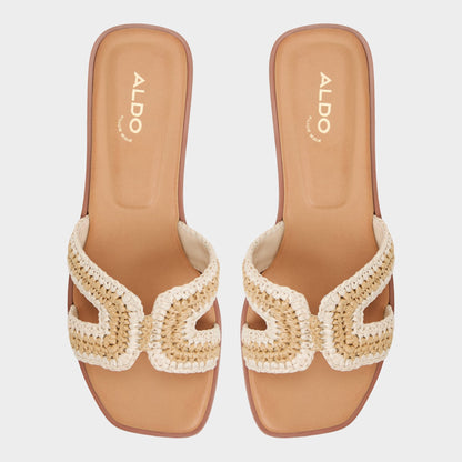 Aldo Itsandal Beige Women's Flats - Slide sandal