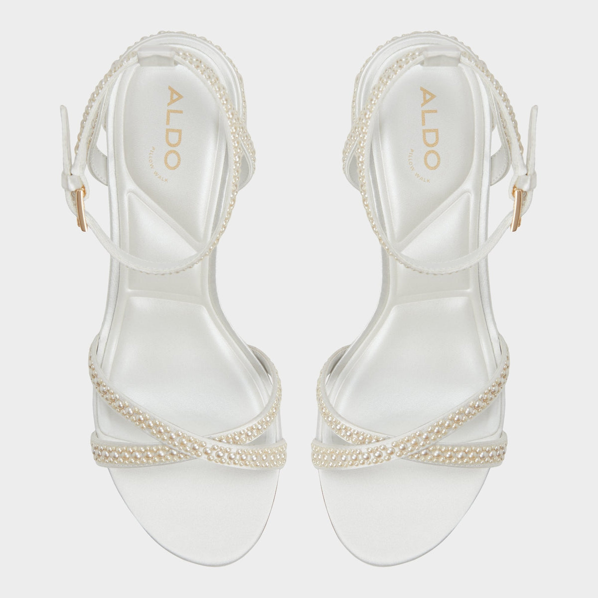 Aldo Bouclettie Other White Women's Block heels - Strappy heeled sandal, Block heel