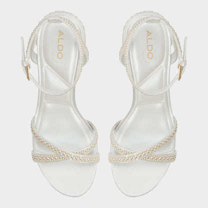 Aldo Bouclettie Other White Women's Block heels - Strappy heeled sandal, Block heel