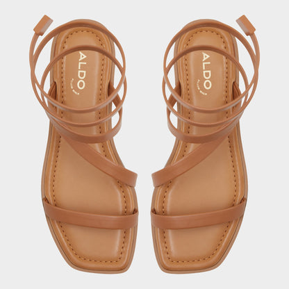 Aldo Spinella in Medium Brown - Strappy flat sandal