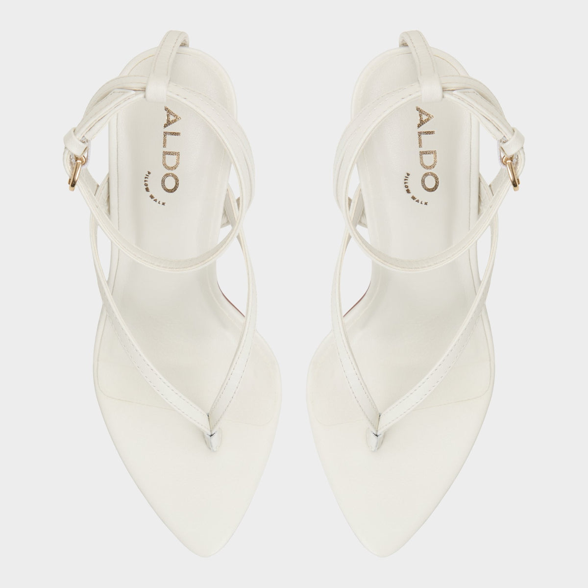 Aldo Abyfindley White/Bone Women's Strappy sandals - Heeled flip flop