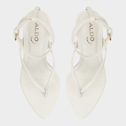 Aldo Abyfindley White/Bone Women's Strappy sandals - Heeled flip flop