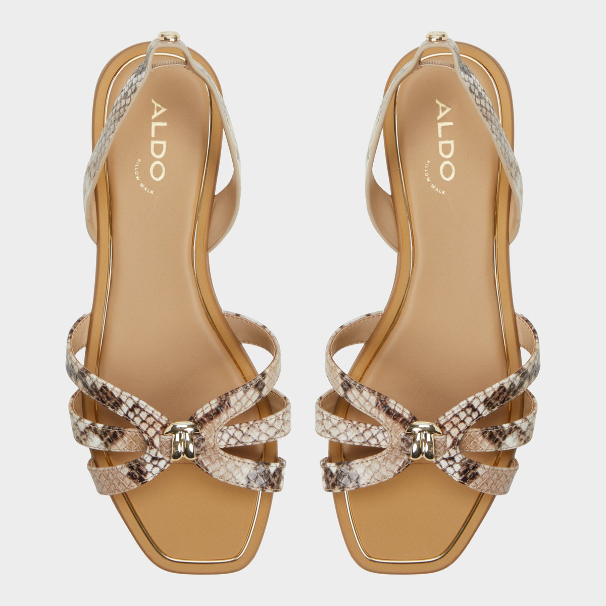Aldo Marassita Brown Multi Women's Slingbacks - Flat sandal