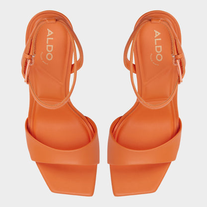 Aldo Illustrious Medium Orange Women's Strappy Heels - Strappy heeled sandal, Stiletto heel