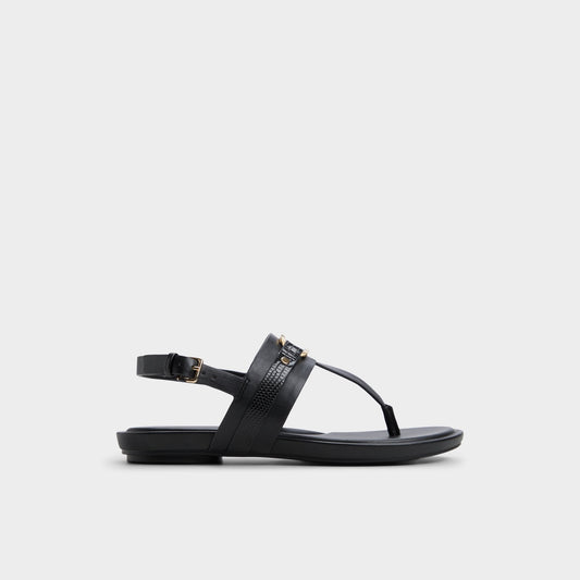 Aldo Taylen Black Women's Footbed sandals - T-strap sandal