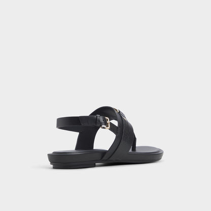 Aldo Taylen Black Women's Footbed sandals - T-strap sandal