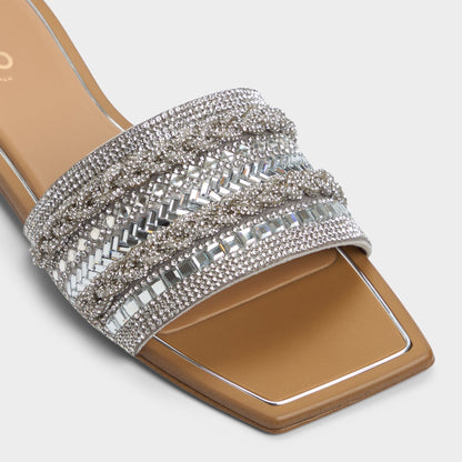 Aldo Navalia Silver Women's Flats - Slide sandal
