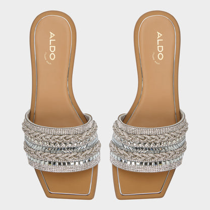 Aldo Navalia Silver Women's Flats - Slide sandal