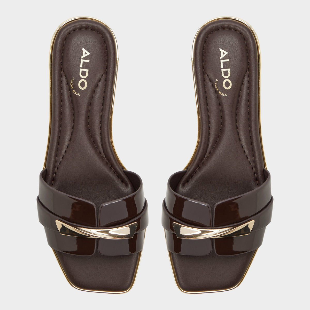 Aldo Darlina Medium Brown Women's Flats - Slide sandal