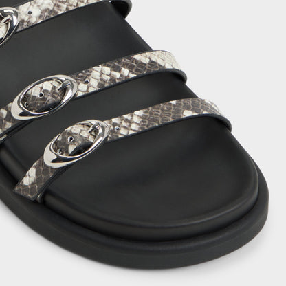 Aldo Zephyra White/Black Women's Footbed sandals - Footbed sandal