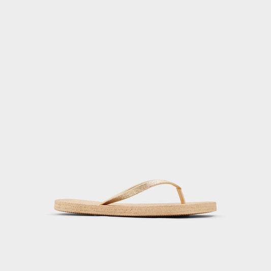 Aldo Aloomba Gold Women's Flats - Flip flop