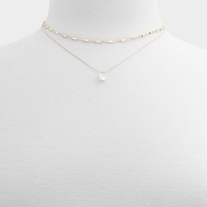 Aldo Flein Gold/Clear Multi Women's Necklaces - Layered necklace