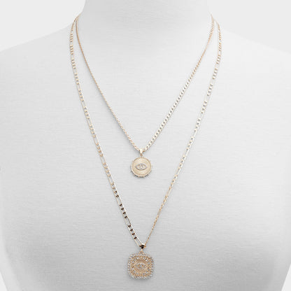 Aldo Naewin Gold/Clear Multi Women's Necklaces - Layered necklace