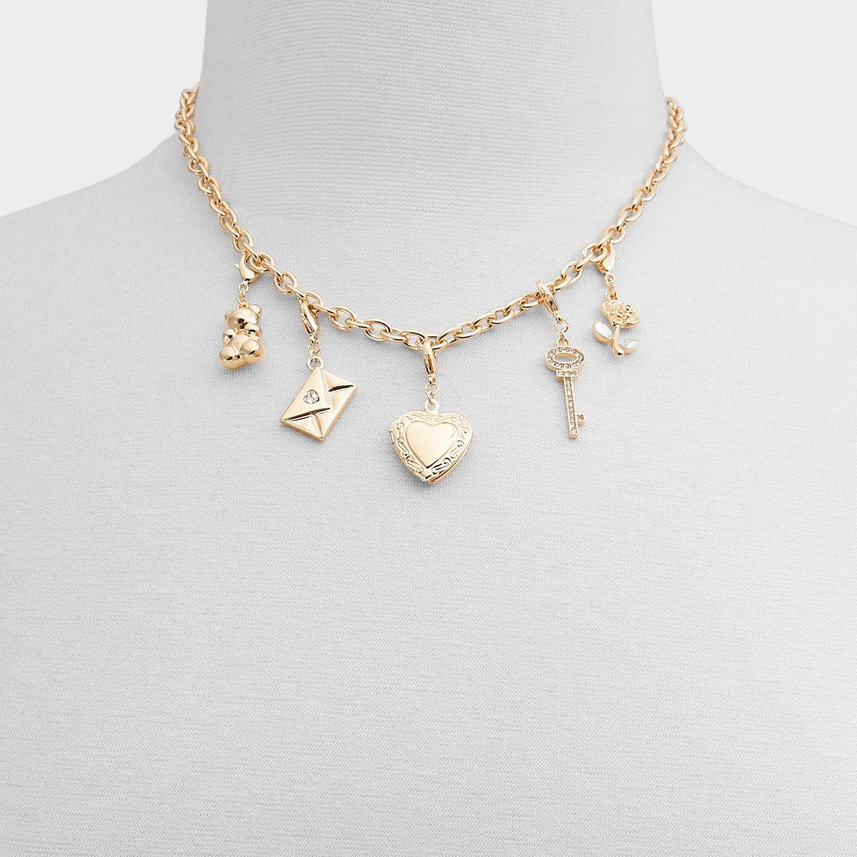 Aldo Bemyvalentine Gold/Clear Multi Women's Specialty - Necklace & bracelet set