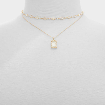 Aldo Destinie Gold/Clear Multi Women's Necklaces - Layered necklace